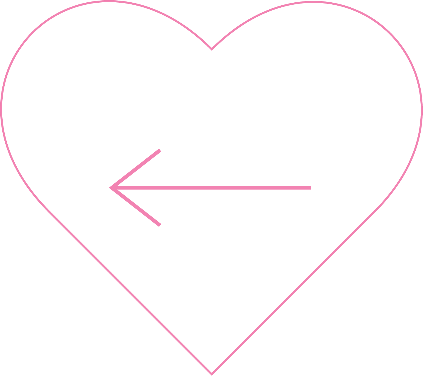 left heart arrow